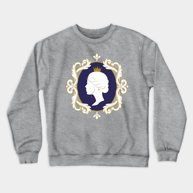 Princess Profile Navy Crewneck Sweatshirt by machmigo